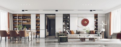 现代客餐厅3D模型下载